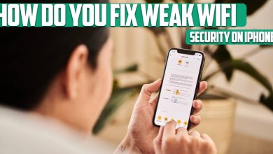 How do you fix weak wifi security on iPhone?