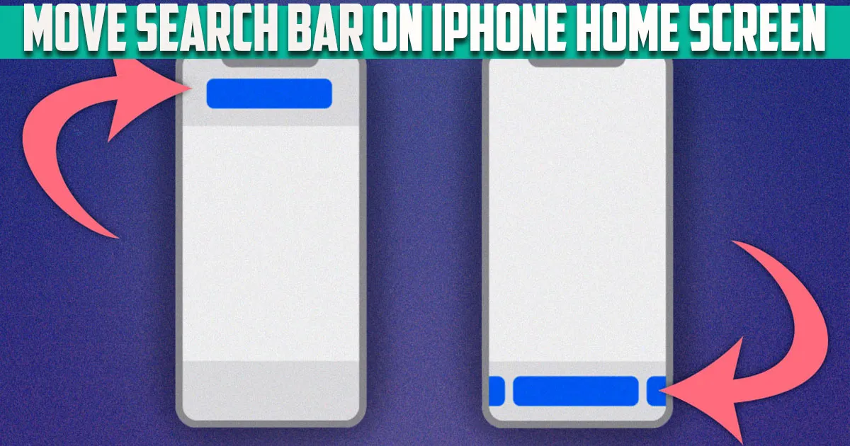 How to move search bar on iPhone home screen?
